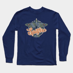 Vintage RAF Spitfire WW2 Fighter Plane Long Sleeve T-Shirt